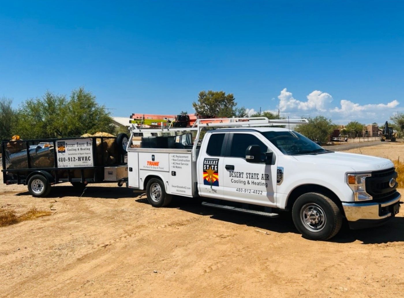 Desert State Air service truck and trailer
